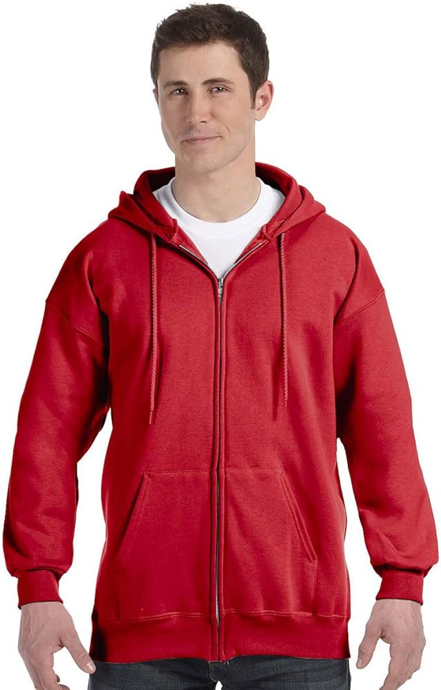Hanes Men's Ultimate Full-Zip Hoodie, Men's Hooded Fleece Sweatshirt with Zipper