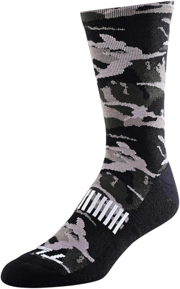 Tror Lee Designs Performance Socks Brathable Cushioned Moisture Wicking Odour Protection Compression Socks (Camo Signature - Black, LG-XL)