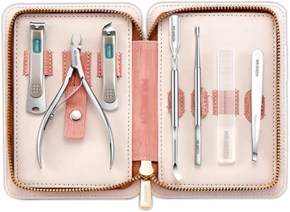 Toenail Clippers Nail Clipper Set Portable Manicure Set Personal Care Pedicure Set Stainless Steel Beauty Set (7-Piece Set) Nail Clipper Set (Size : A-7 Piece Set) ()