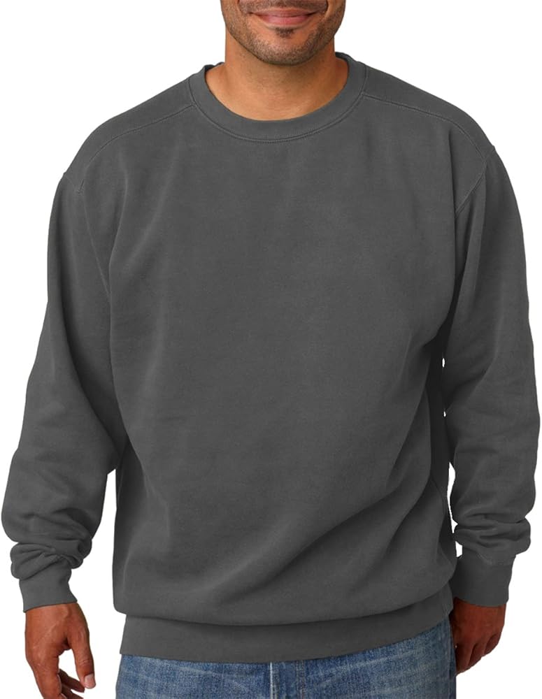 Comfort Colors 1566 Chouinard Adult Crew Neck Blended Sweatshirt Black DirDye