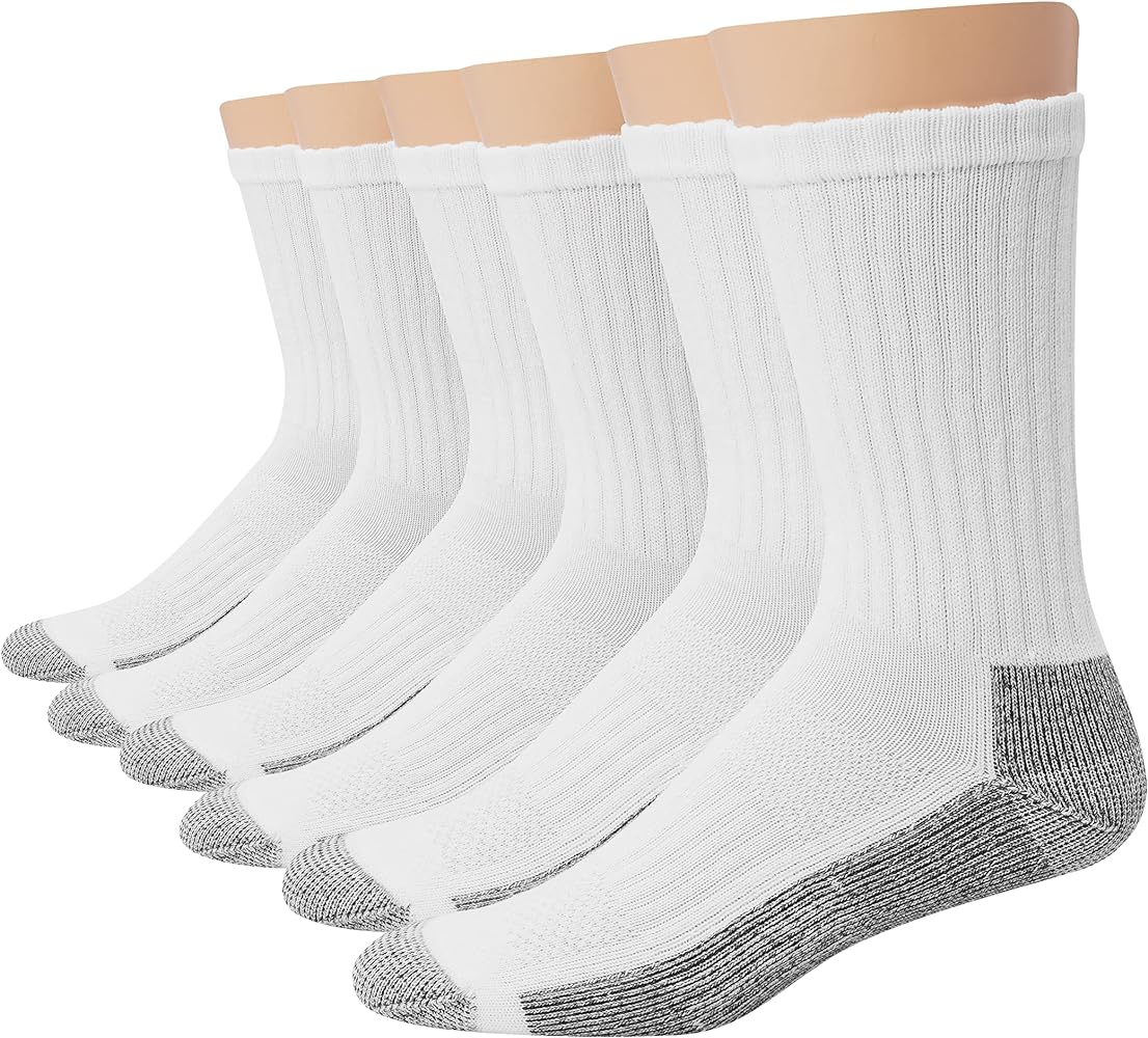 Hanes Men's Work Socks, 6-Pack