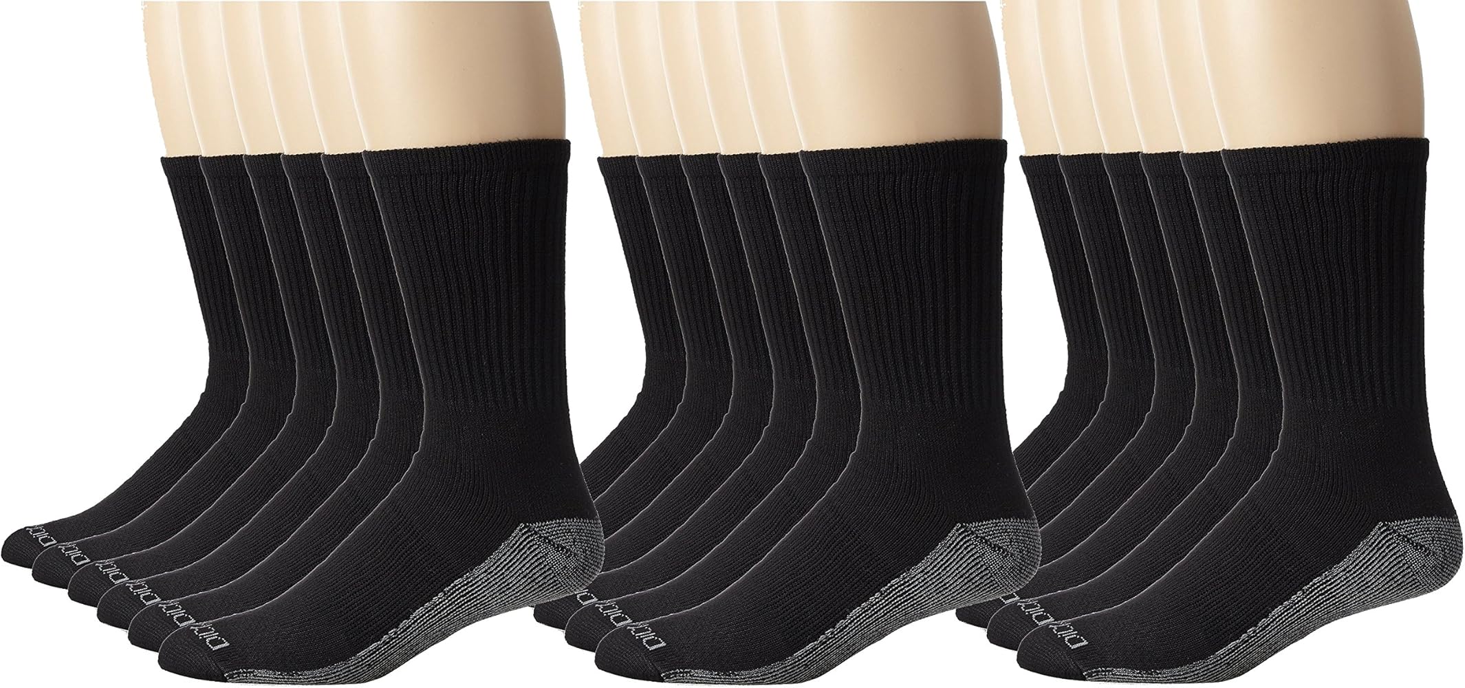 Dickies Men's 6 Pack Dri-Tech Comfort Crew Socks