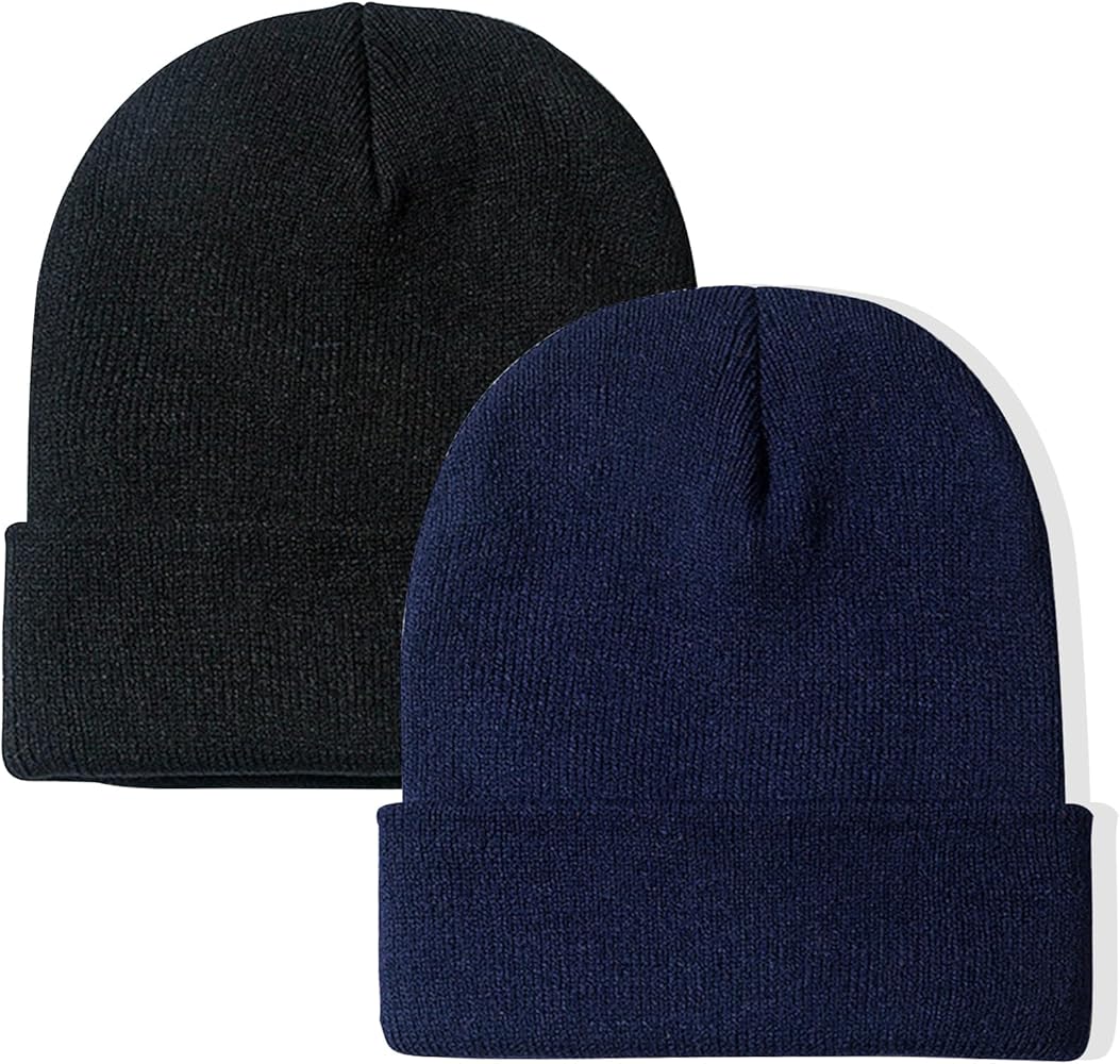 Rosoz Beanie Hats for Men Slouchy Beanies for Men Knitted Caps for Women Soft Warm Unisex