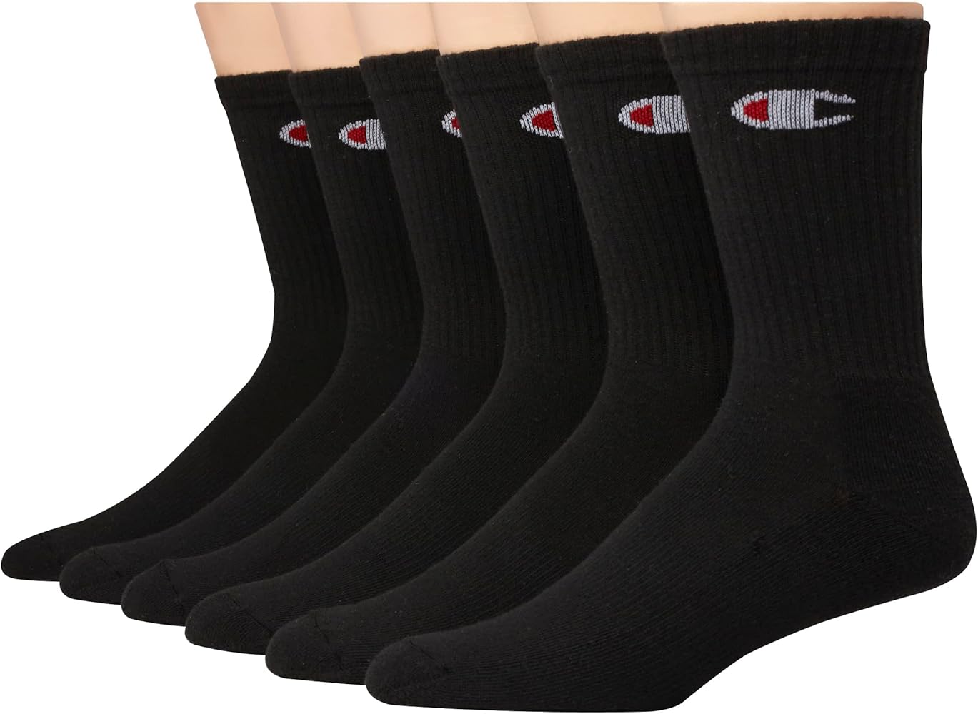 Champion Men's Double Dry Moisture Wicking Crew Socks; 6, 8, 12 Packs Available