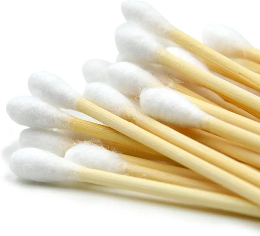 Kingzhuo 1000pcs Cotton Swabs 4" Wood Stick for Medical Wound Care Skin Clean Widely Used at School Office Home (4" 1000pcs)