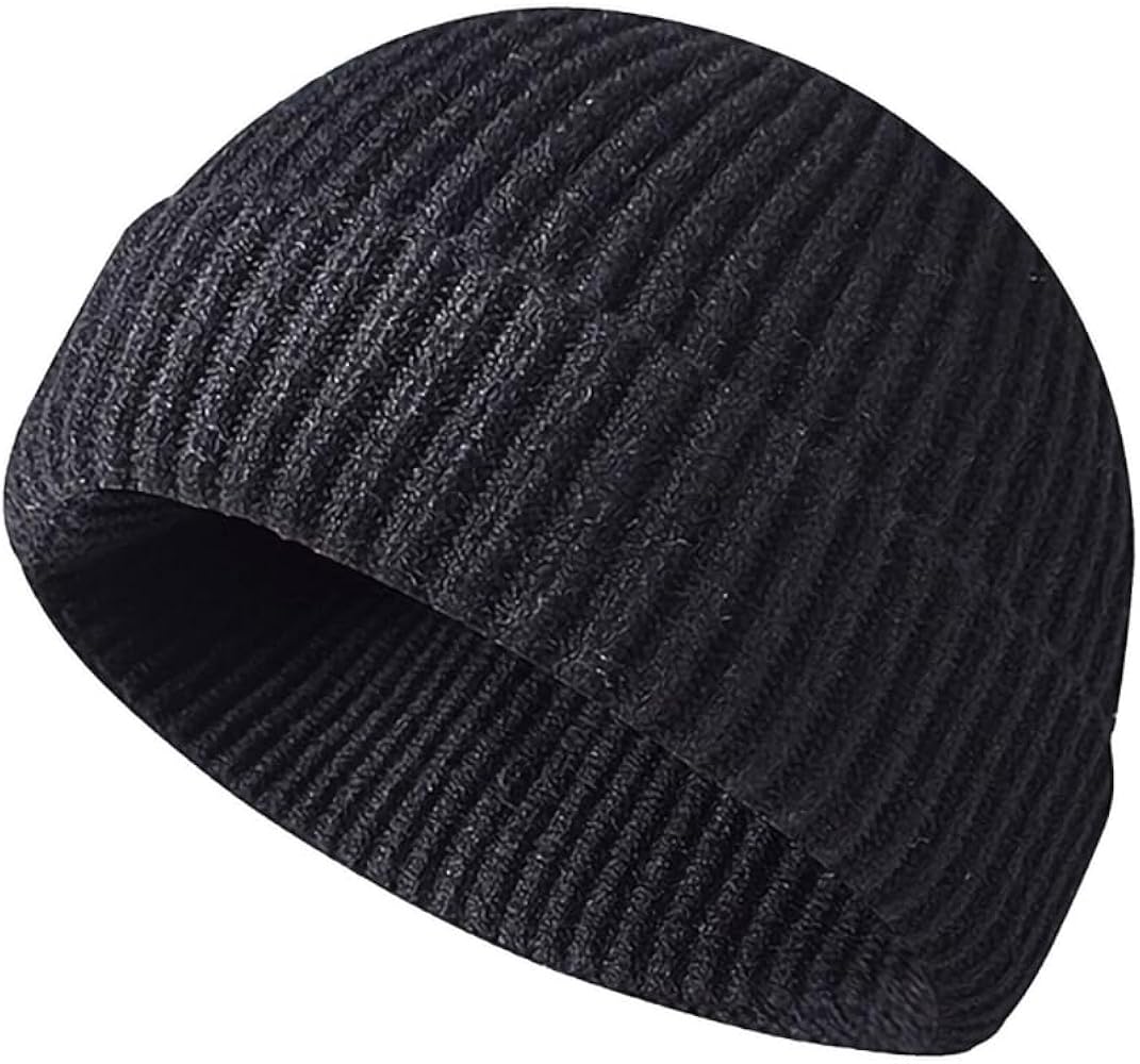 Fisherman Beanie for Men Knit Trawler Beanie Short Cuffed Watch Cap for Men Women