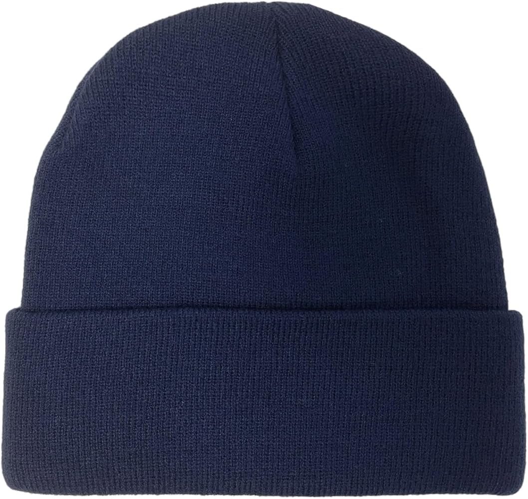 SHEVERCH Classic Acrylic Winter Beanie for Men Women Plain Knit Cuffed Beanie Unisex Warm Winter Hat