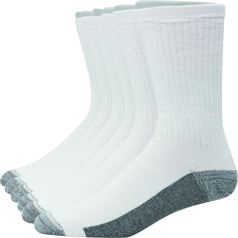 Hanes Men Ultra Cushion FreshIQ Odor Control with Wicking Crew Socks, 6-Pair Pack
